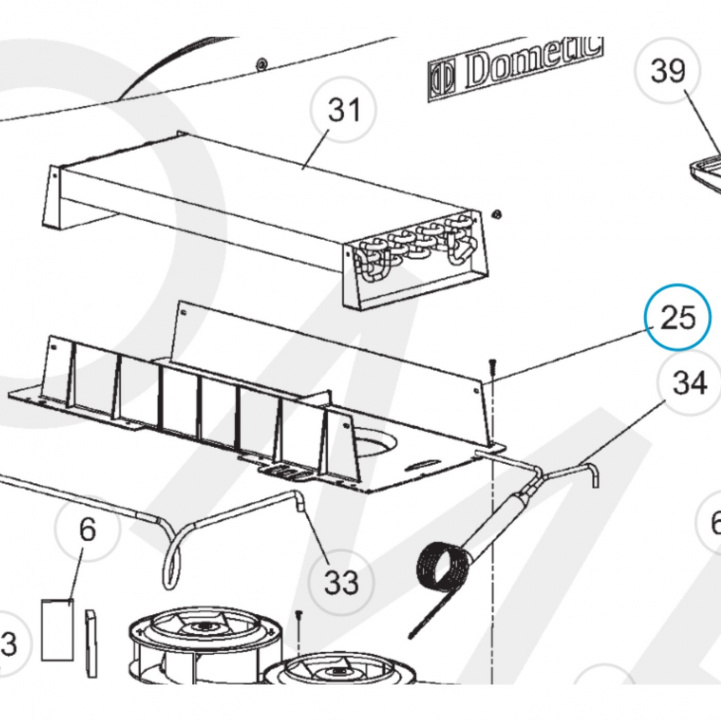 Dometic Styrskiva Luft Till Taklucka i gruppen Husvagn & Husbil / Kaross / Takluckor / Reservdelar hos Campingvaruhuset i Norden AB (75293)
