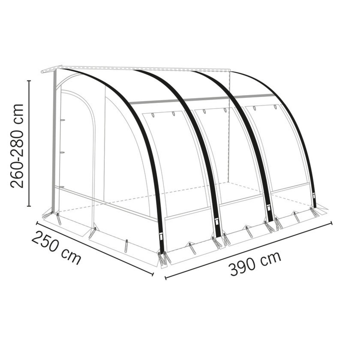 ReimoTent Casa Air II i gruppen Förtält & Markiser / Förtält Husbil / Lufttält Husbil / Reimo Lufttält hos Campingvaruhuset i Norden AB (75852)