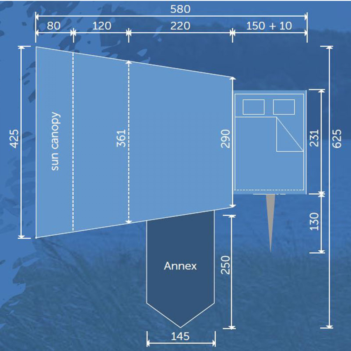 Alpenkreuzer Tältvagn Waterfront i gruppen Outdoor / Tältvagn hos Campingvaruhuset i Norden AB (75863)