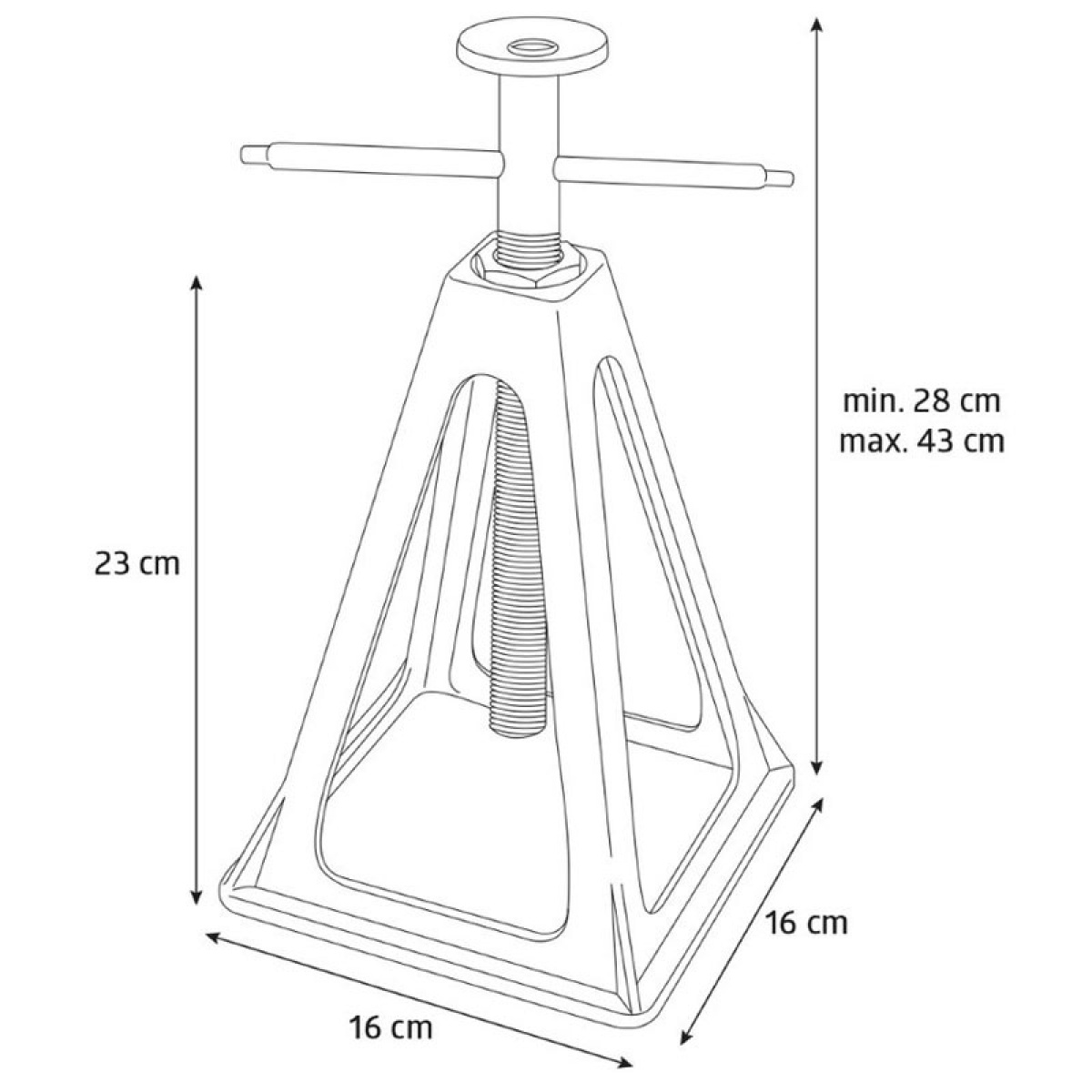 Campout Stödbock Aluminium 900 kg/st 4-Pack i gruppen Husvagn & Husbil / Chassi / Stödben hos Campingvaruhuset i Norden AB (76639)