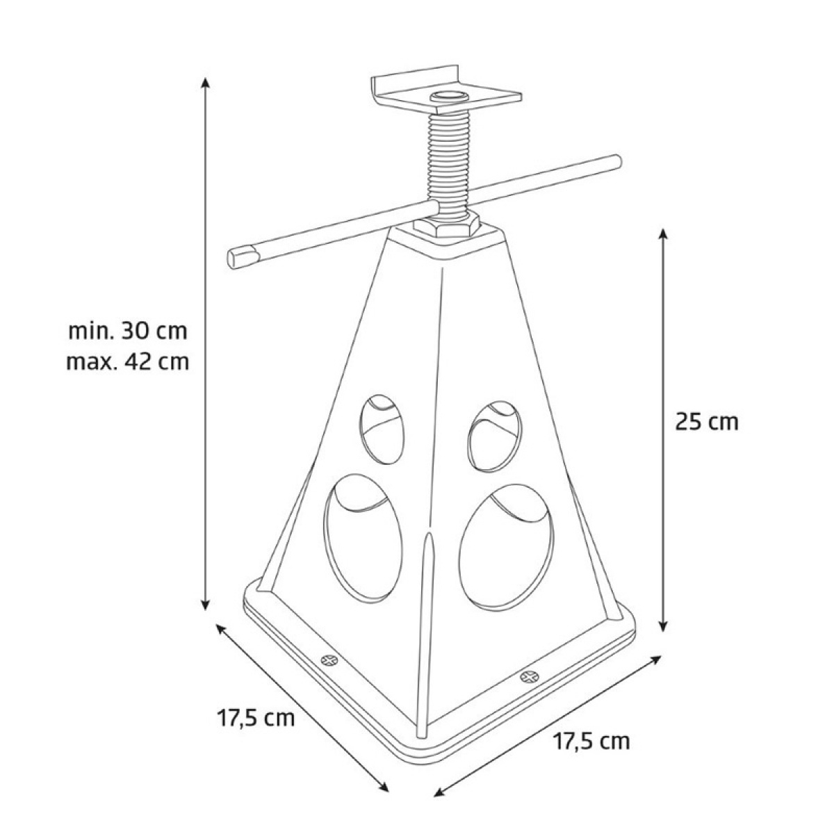 Campout Stödbock Plast 750 kg/st 4-Pack i gruppen Husvagn & Husbil / Chassi / Stödben hos Campingvaruhuset i Norden AB (76640)