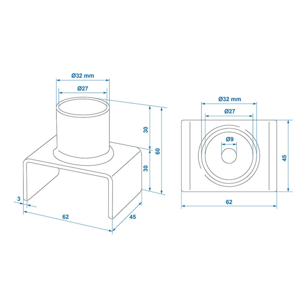 ProPlus Adapter För Hydraulisk Domkraft U-Form i gruppen Husvagn & Husbil / Chassi / Övrigt hos Campingvaruhuset i Norden AB (76729)