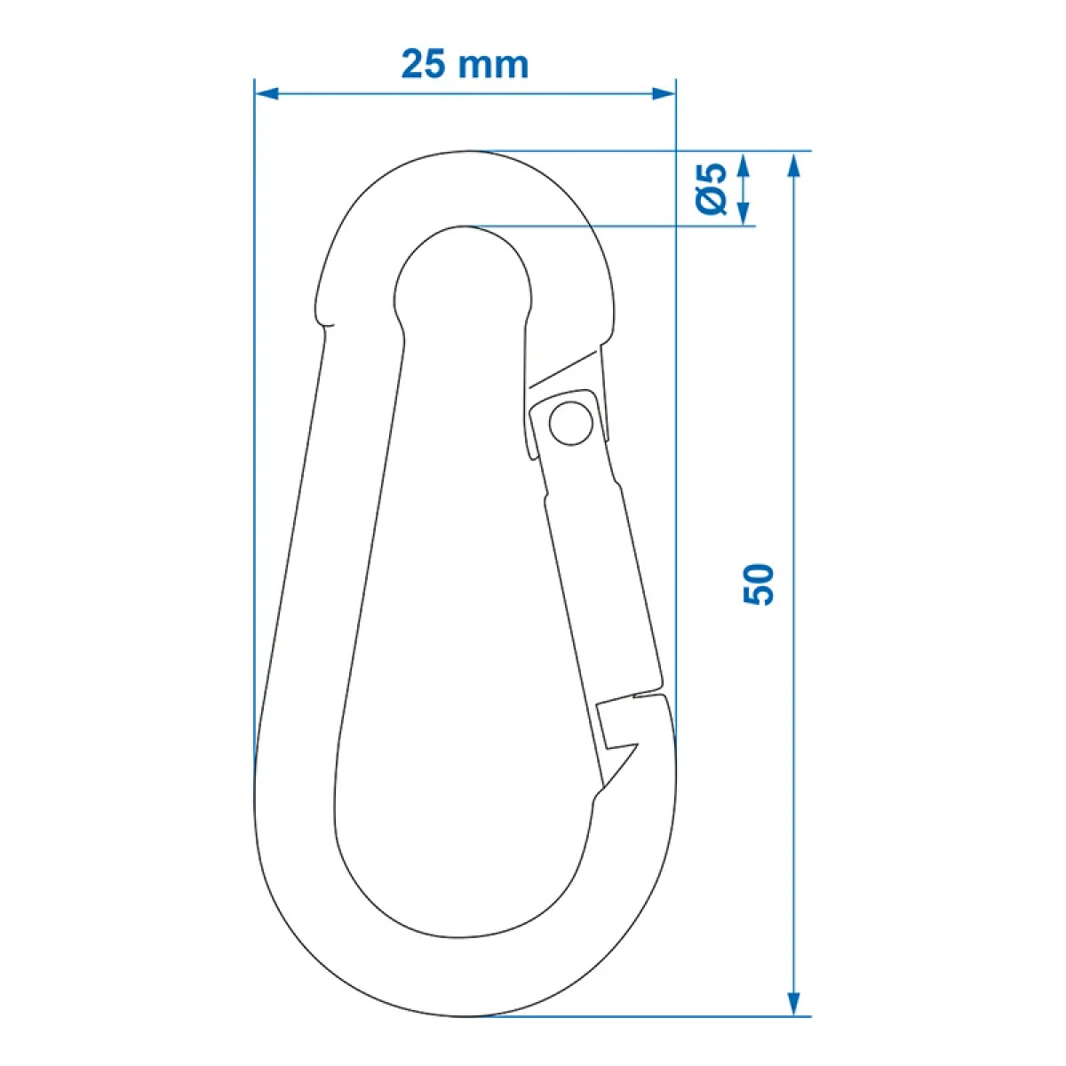 ProPlus Karbinhake 5x50mm 2-pack Metall i gruppen Outdoor hos Campingvaruhuset i Norden AB (77055)