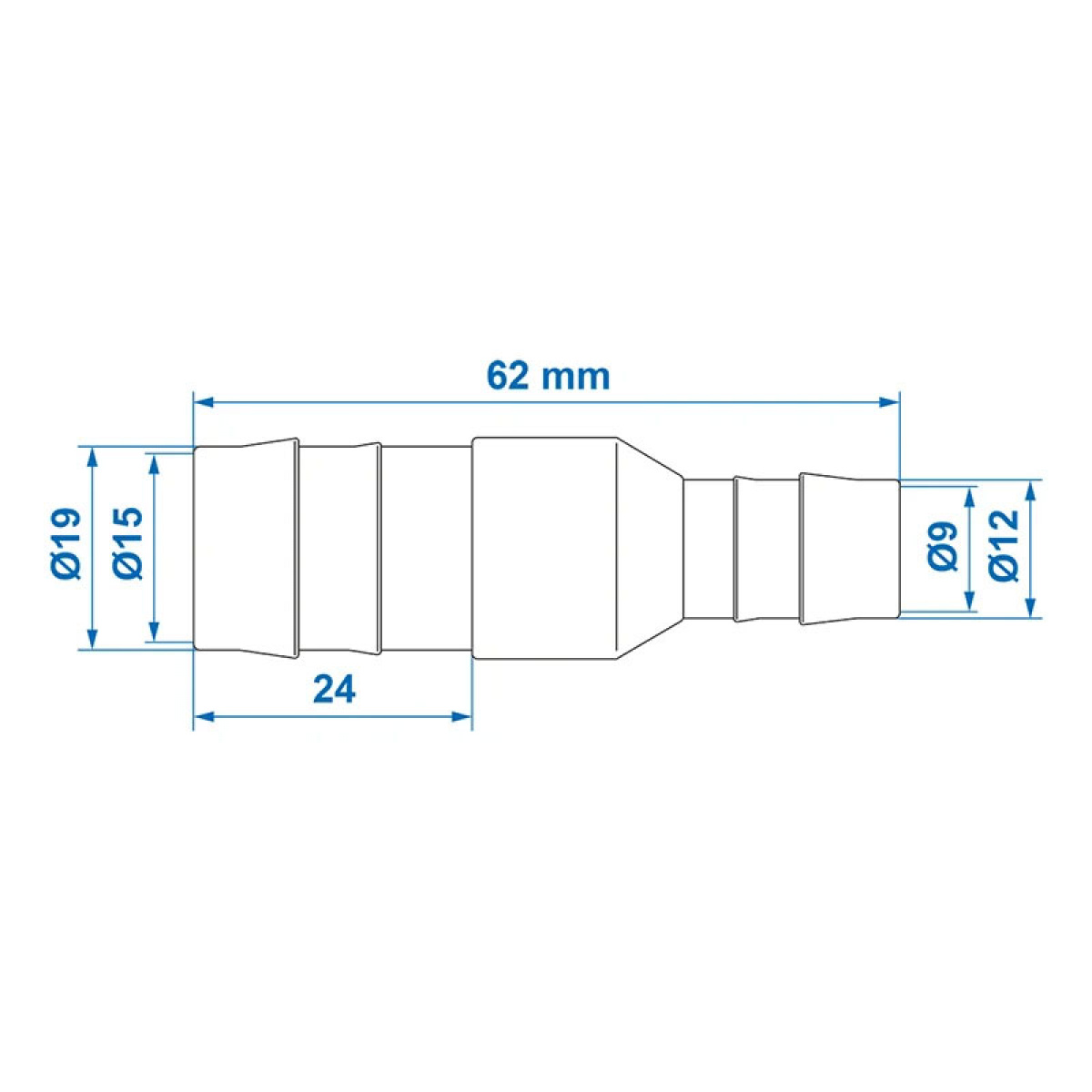 ProPlus Förminskning 19-12mm 2-pack i gruppen Vatten & Sanitet / Vatten / Vattenkopplingar m.m. / Skarvkopplingar hos Campingvaruhuset i Norden AB (77126)