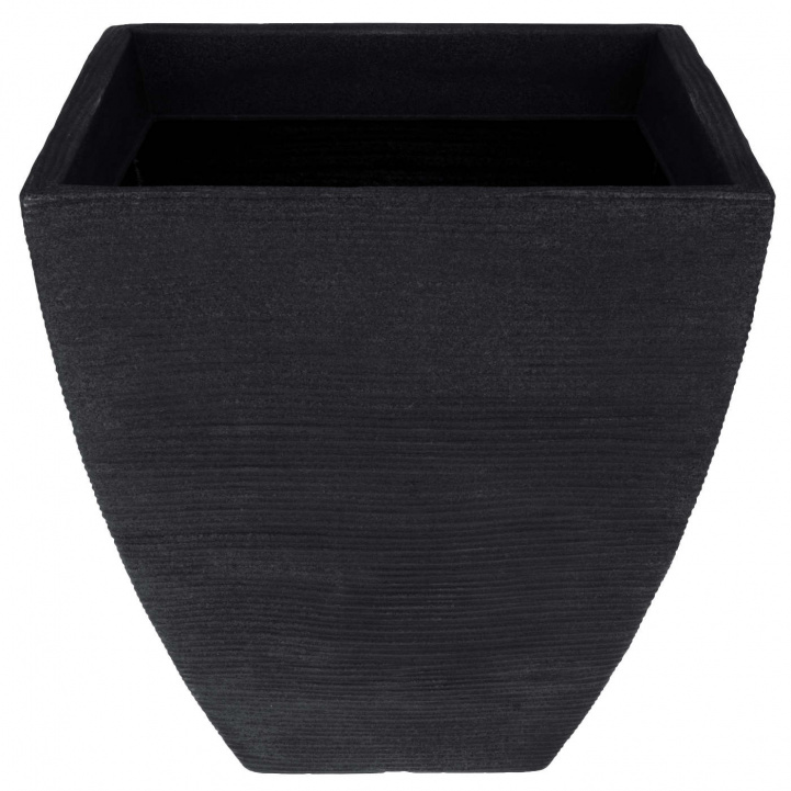 Kruka Ribbed Rektangulär 39x39cm AntracitKruka Ribbed Rektangulär Höjd 41cm Mått 39x39cm Antracit i gruppen Hem & Inredning / Prydnad & Trivsel hos Campingvaruhuset i Norden AB (77264)