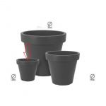 Kruka Liten 30cm Antracit