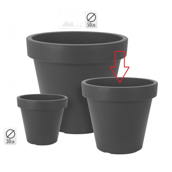 Kruka Mellan 40cm Antracit i gruppen Hem & Inredning / Prydnad & Trivsel hos Campingvaruhuset i Norden AB (77313)