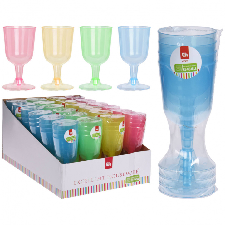 Vinglas Rolig 4-pack i gruppen Hushåll & Kök / Glas & Muggar / Vinglas hos Campingvaruhuset i Norden AB (78238)