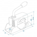 ProPlus Klämma 48 mm Klämfäste För Stödhjul ProPlus Klämma 48 mm Klämfäste För Stödhjul