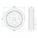 ProPlus Reservhjul Metallfälg Med Gummidäck 200 x 60 mm ProPlus Reservhjul Metallfälg Med Gummidäck 200 x 60 mm