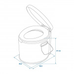 ProPlus Campingtoalett Grå