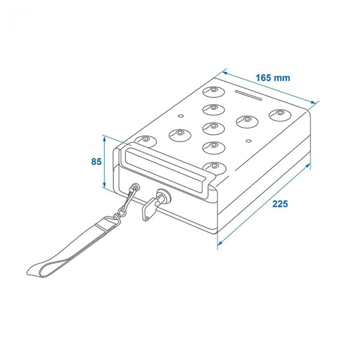 ProPlus Kassaskåp Med Hållare 225x165x85 mm i gruppen Övrigt / Säkerhet / Säkerhetsskåp hos Campingvaruhuset i Norden AB (78416)