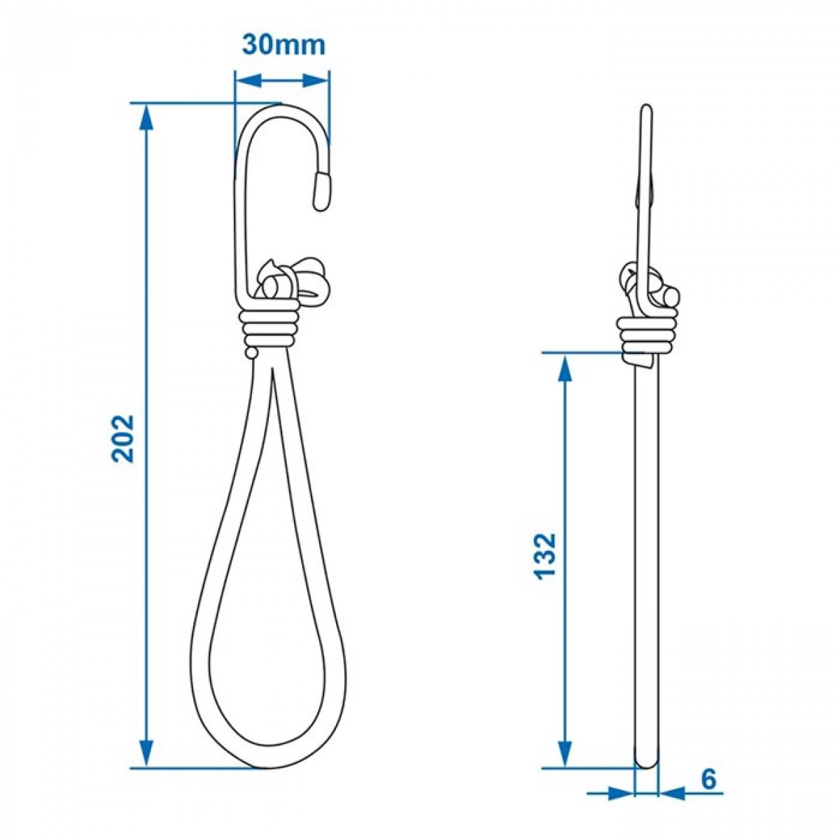 ProPlus Metallkrok Med Elastisk Ögla För Släpvagnsnät 4 st i gruppen Övrigt / För Bilen hos Campingvaruhuset i Norden AB (78444)