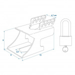 ProPlus Kopplingslås Med Hänglås ProPlus Kopplingslås Med Hänglås