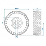 ProPlus Reservhjul Plastfälg Med PU-däck 260x85 mm ProPlus Reservhjul Plastfälg Med PU-däck 260x85 mm