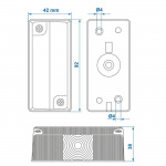 ProPlus Breddmarkeringslykta 92x42 mm Röd/vit