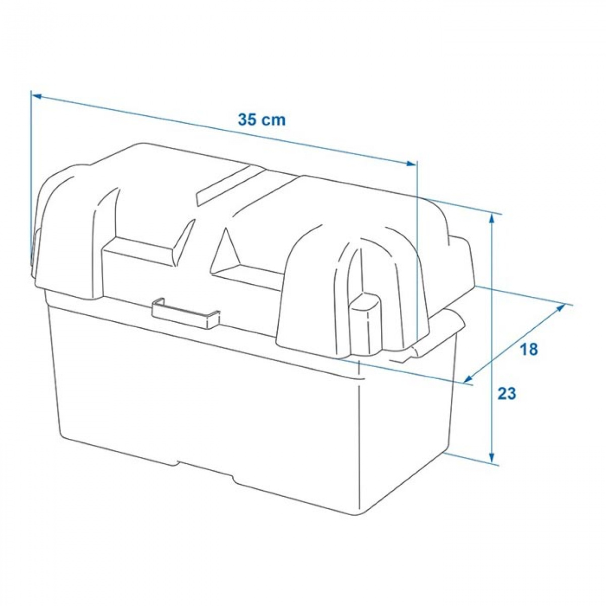 ProPlus Batterilåda 35x18x23 cm i gruppen Husvagn & Husbil / Elektronik / Batterier & Omvandlare hos Campingvaruhuset i Norden AB (78465)