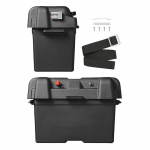 ProPlus Batterilåda 35x18x23cm 2xUSB uttag 1x 12V uttag - Voltmätare ProPlus Batterilåda 35x18x23cm 2xUSB uttag 1x 12V uttag - Voltmätare