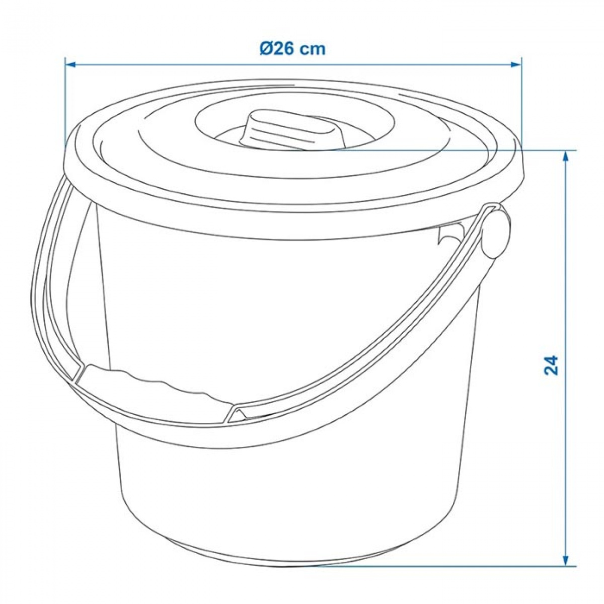 ProPlus Hink Med lock 9 l i gruppen Hushåll & Kök / Tvätt, Städ & Disk / Städ hos Campingvaruhuset i Norden AB (78478)