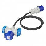 ProPlus Anslutningskabel 150 cm CEE Till 2x230V + 1xCEE-uttag