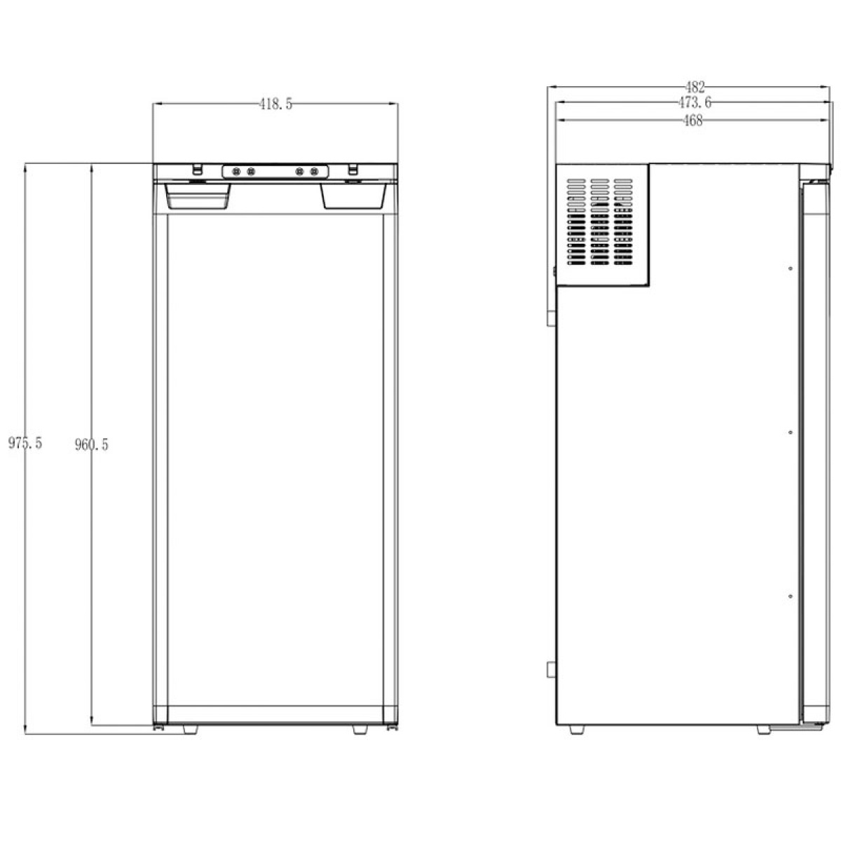 Carbest Kompressorkylskåp LR90L i gruppen Husvagn & Husbil / Värme, Kyla & Ventilation / Kylskåp & Kylboxar / Kompressorskåp hos Campingvaruhuset i Norden AB (78674)