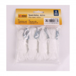 Tältlina Med Spännare 4-pack Vit Tältlina Med Spännare 4-pack Vit