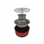 Bordsgrill Vesuvio Med Fläkt För Grillkol Ø33cm