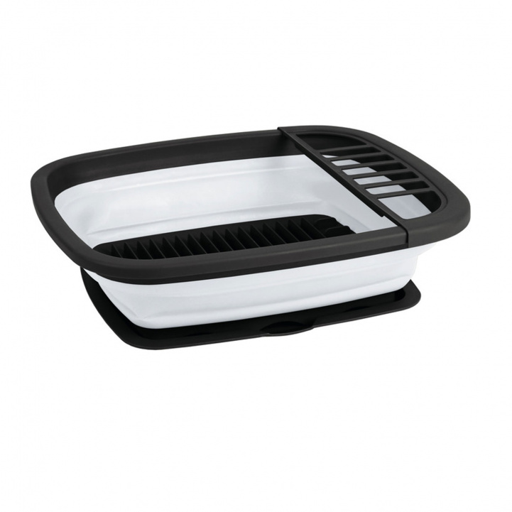 Camp4 Hopfällbar Diskbalja-ställ Vit-Grå Med Bricka i gruppen Hushåll & Kök / Tvätt, Städ & Disk / Diskbaljor hos Campingvaruhuset i Norden AB (79219)