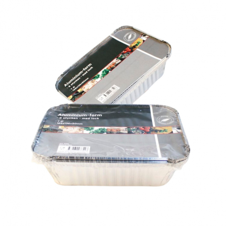 Aluminiumform 7dl med Lock 4-pack i gruppen Hushåll & Kök / Kökstillbehör / Mat & Skafferiförvaring hos Campingvaruhuset i Norden AB (79299)