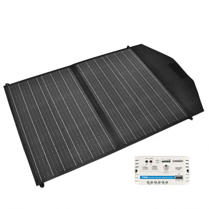 Sunwind Vikbar Solpanel Solveig 90w inkl Regulator i gruppen Husvagn & Husbil / Elektronik / Solpaneler hos Campingvaruhuset i Norden AB (79322)