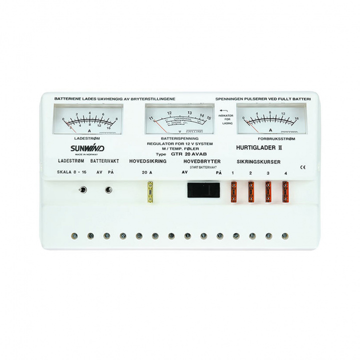 Sunwind Solcellsregulator Sunwind 20AVAB i gruppen Husvagn & Husbil / Elektronik / Solpaneler / Solcellsregulatorer / PWM hos Campingvaruhuset i Norden AB (79392)