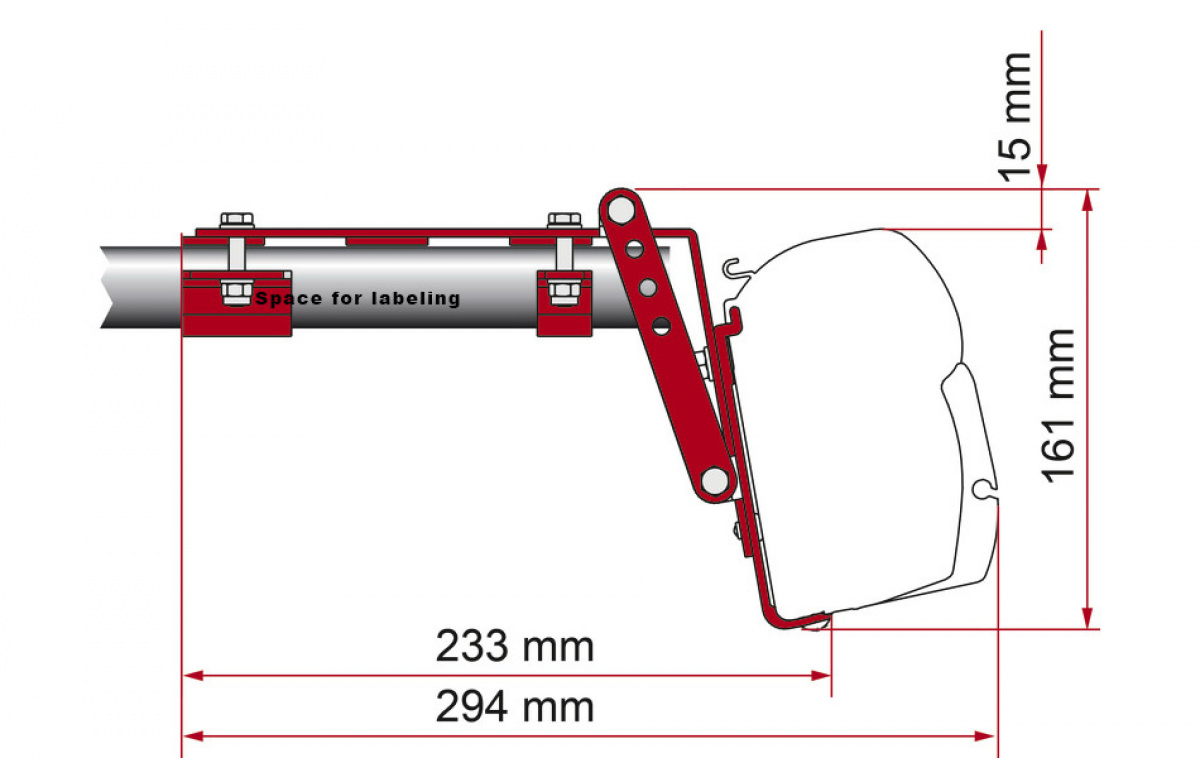 Fiamma Markisdapter På Takräcke F45 i gruppen Förtält & Markiser / Markiser / Husbilsmarkiser / Fiamma Boxmarkiser / Adapters hos Campingvaruhuset i Norden AB (79472)