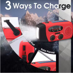 Nödradio med Vev AM-FM Solcell Inkl. USB Nödradio med Vev AM-FM Solcell Inkl. USB