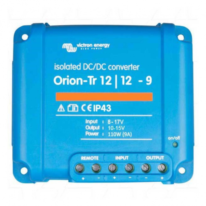 DC/DC-omformare Victron Orion-Tr 12/12-9A 110W isolerad i gruppen Husvagn & Husbil / Elektronik / Batterier & Omvandlare / Inverter & Omformare hos Campingvaruhuset i Norden AB (79919)