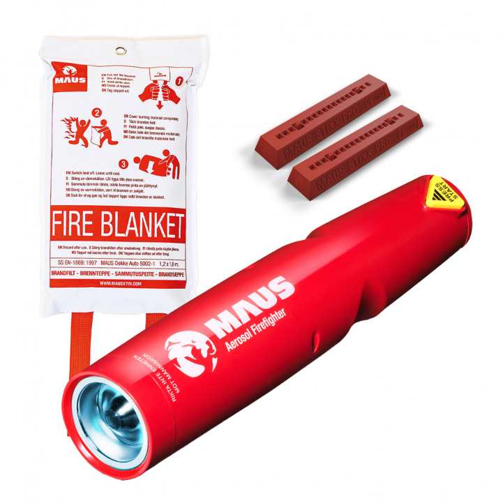 Maus Säkerhetspaket i gruppen Övrigt / Säkerhet / Brandsläckare & Brandvarnare hos Campingvaruhuset i Norden AB (80231)