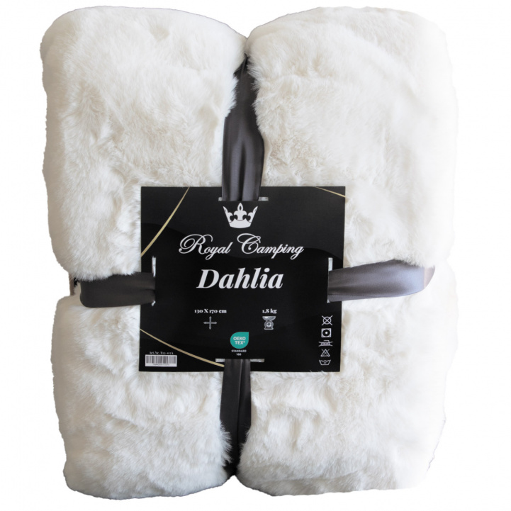 Royal Camping Pläd Dahlia Vit 130x170 cm i gruppen Hem & Inredning / Textilier / Filtar & Plädar hos Campingvaruhuset i Norden AB (80250)