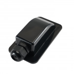 Kabelgenomföring Svart Enkel