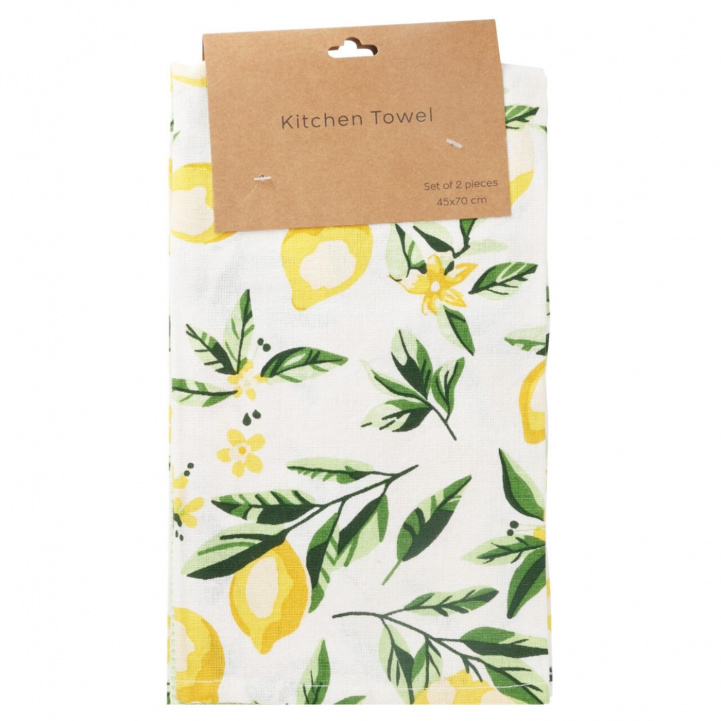 Kökshandduk Lemon 70x45cm 2-pack i gruppen Hushåll & Kök / Kökstillbehör / Kökstextilier & Underlägg hos Campingvaruhuset i Norden AB (80895)