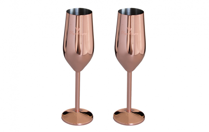 Royal Camping Champagneglas Kopparpläterad 2-pack i gruppen Hushåll & Kök / Glas & Muggar / Champagneglas hos Campingvaruhuset i Norden AB (80966)