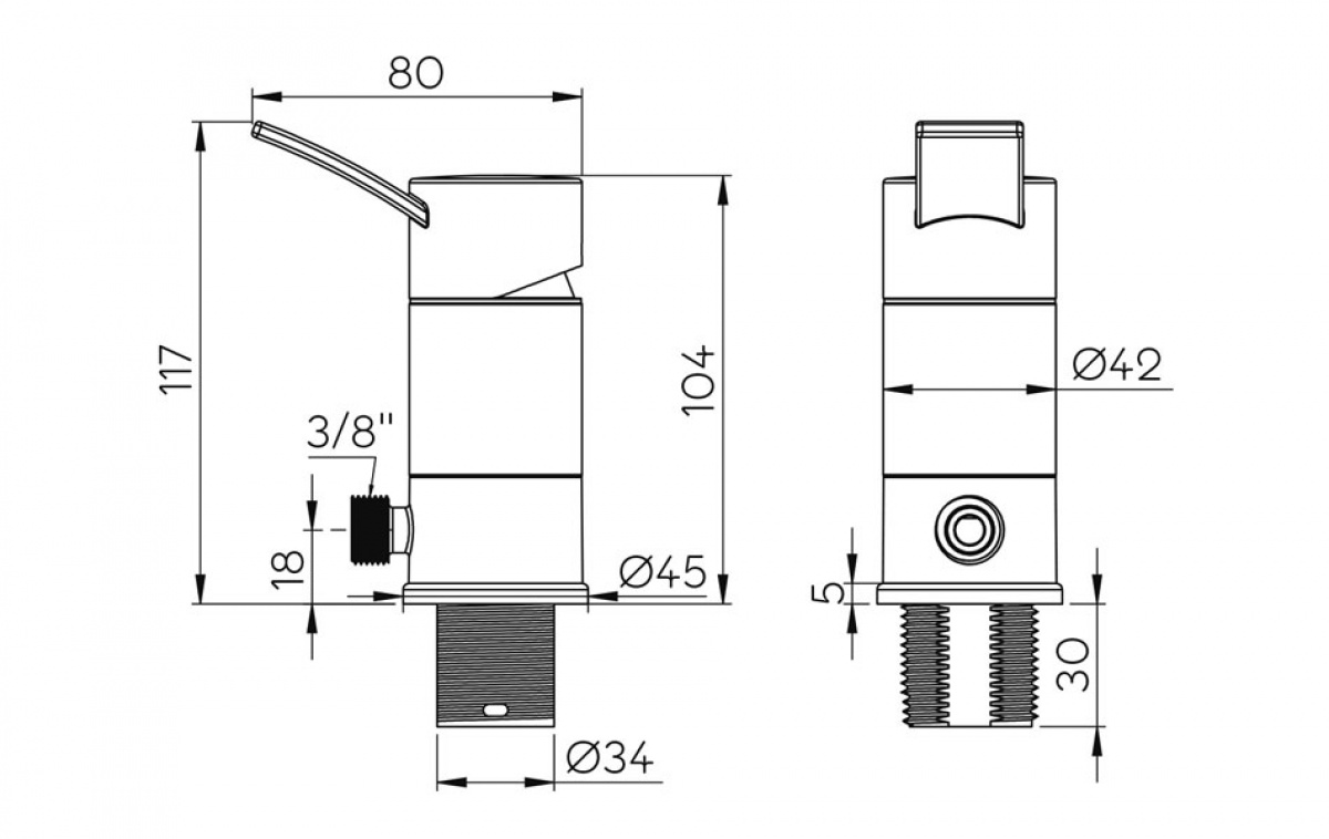 Reich Blandare Concept Med Duschutgång Uniquick i gruppen Vatten & Sanitet / Vatten / Vattenkranar / Duschblandare hos Campingvaruhuset i Norden AB (81022)