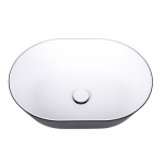 Ovalt Handfat Svart 350x260 mm