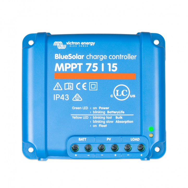 Victron Solcellsregulator BlueSolar MPPT 75/15 i gruppen Husvagn & Husbil / Elektronik / Solpaneler / Solcellsregulatorer / MPPT hos Campingvaruhuset i Norden AB (81341)