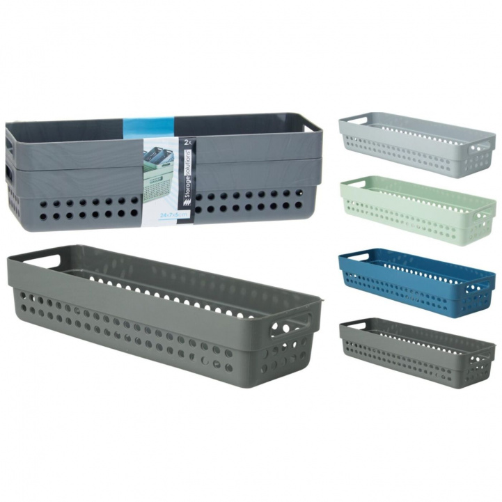 Förvaringskorg 2-pack 0,75 L i gruppen Hushåll & Kök / Kökstillbehör / Mat & Skafferiförvaring hos Campingvaruhuset i Norden AB (82543)
