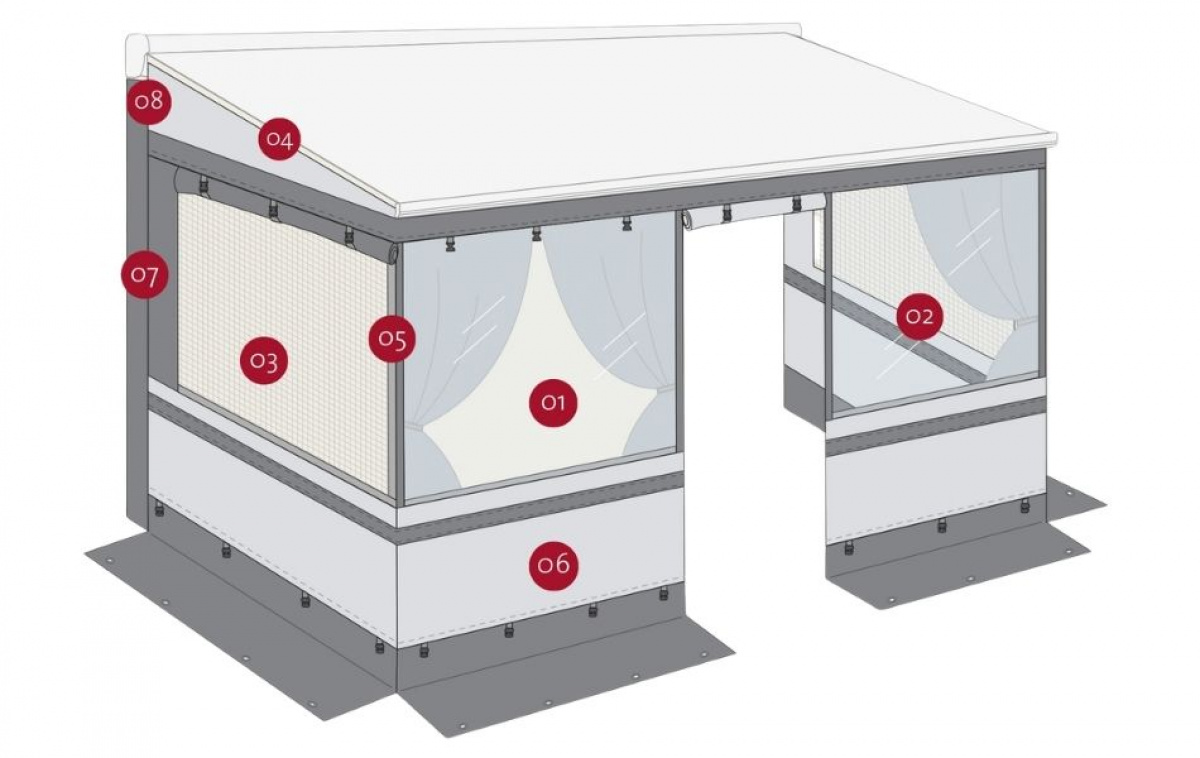 Fiamma Privacy Room Caravanstore Light XL/Evo i gruppen Förtält & Markiser / Markiser / Husvagnsmarkiser / Front & Gavlar Husvagnsmarkiser / Sidor & Fronter Caravanstore XL hos Campingvaruhuset i Norden AB (82765)