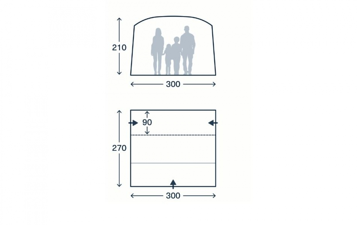 Kampa Waypoint Air DA i gruppen Husvagn & Husbil / Van & Plåtisar / Förtält Van / Lufttält hos Campingvaruhuset i Norden AB (82911)