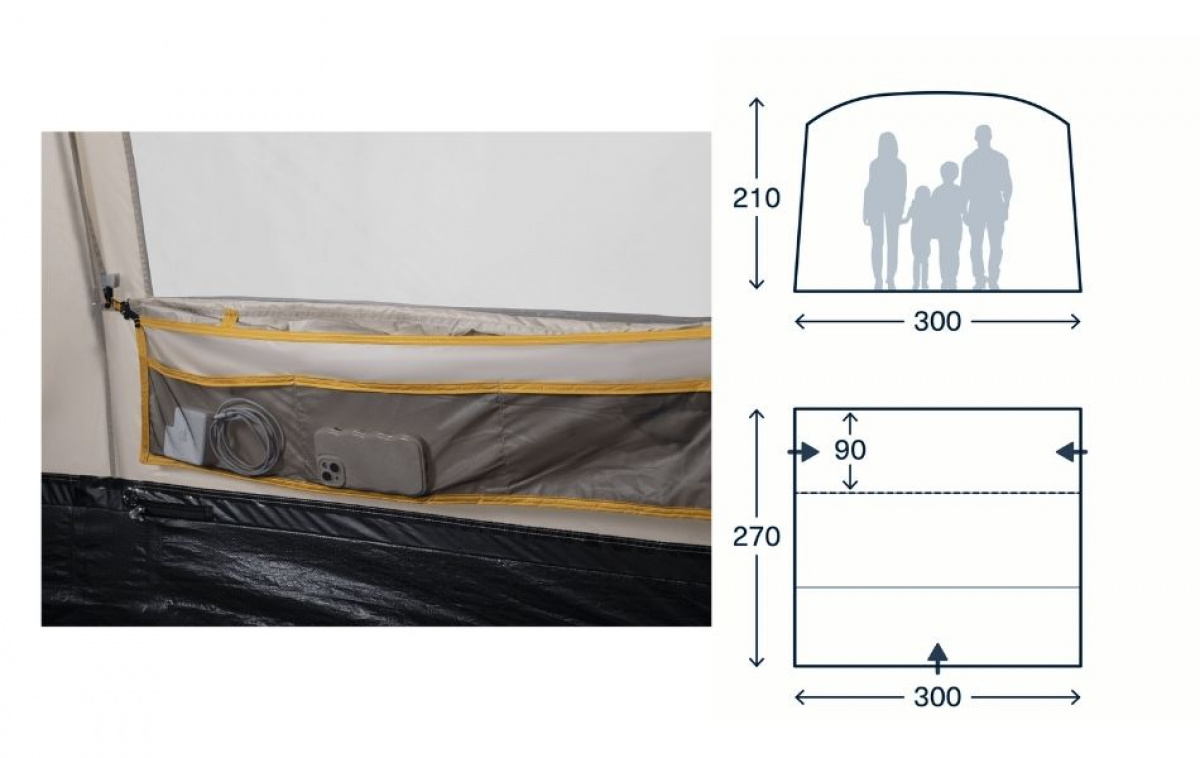 Kampa Waypoint DA i gruppen Husvagn & Husbil / Van & Plåtisar / Förtält Van / Stativtält hos Campingvaruhuset i Norden AB (82912)