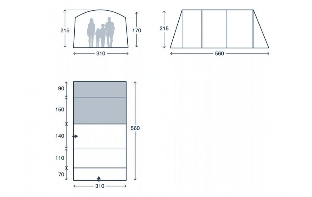 Kampa Rockcliffe 04 Air TC i gruppen Outdoor / Campingtält hos Campingvaruhuset i Norden AB (82915)