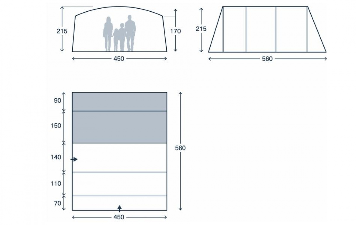 Kampa Seacliffe 06 Air TC i gruppen Outdoor / Campingtält hos Campingvaruhuset i Norden AB (82916)