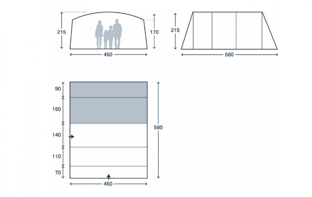 Kampa Rockcliffe 06 Air TC i gruppen Outdoor / Campingtält hos Campingvaruhuset i Norden AB (82918)