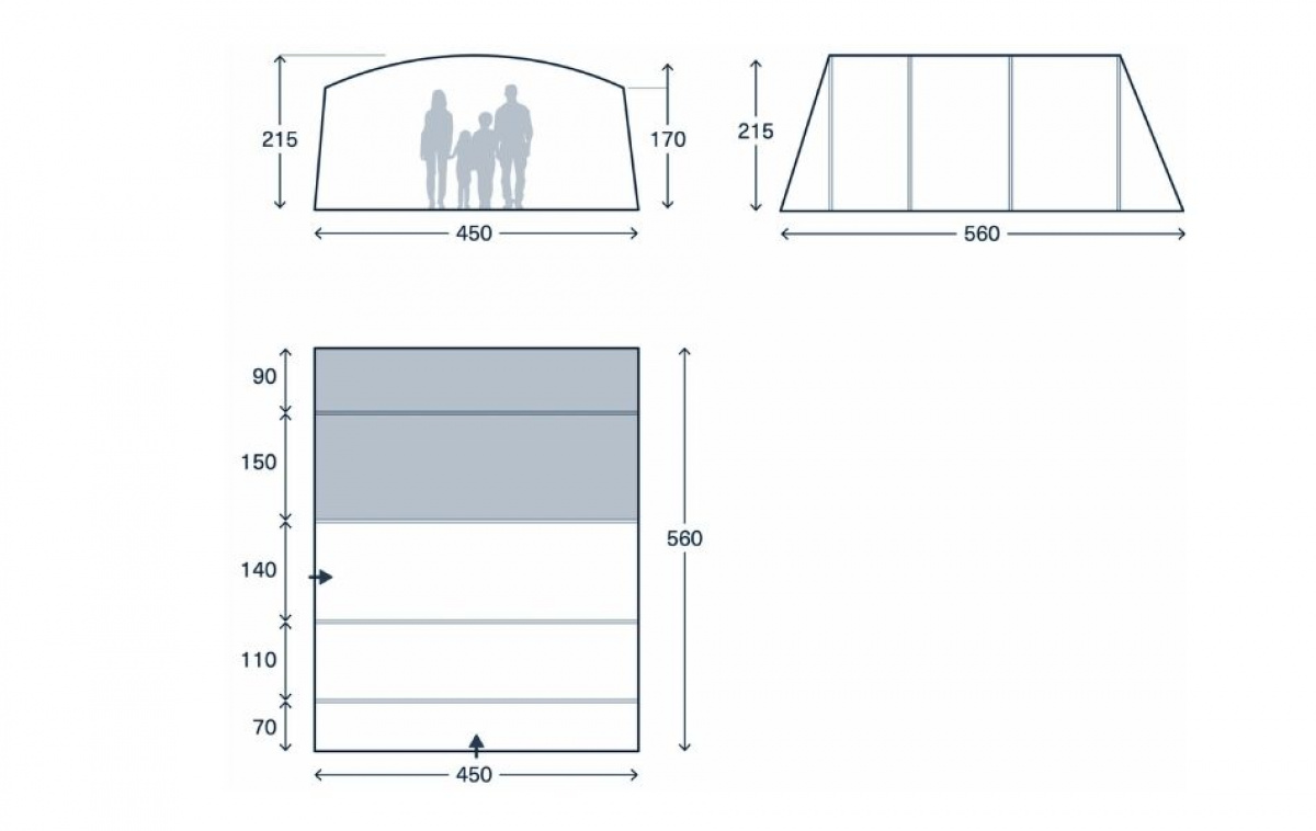 Kampa Saunton 06 Air i gruppen Outdoor / Campingtält hos Campingvaruhuset i Norden AB (82920)